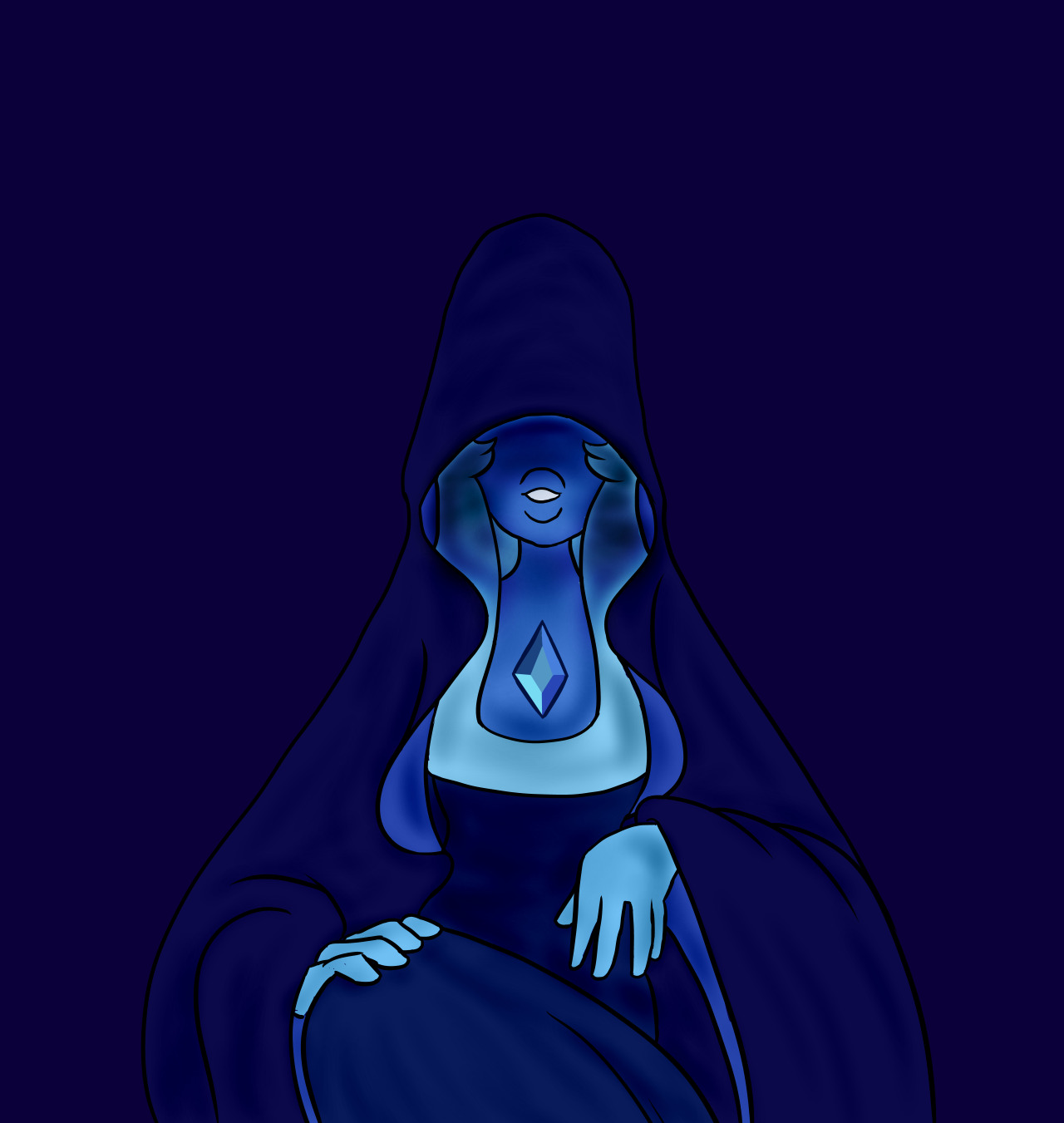 Blue Diamond Request #2 Requested by @nerdshark4273 I tried a new tool for shading, I like how it looks on her clothes but I not a big fan of it on her hair and skin.