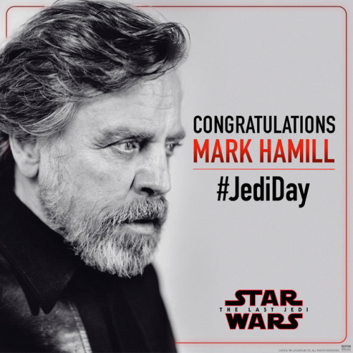starwars:It’s Jedi Day! Raise your lightsabers in honor of...