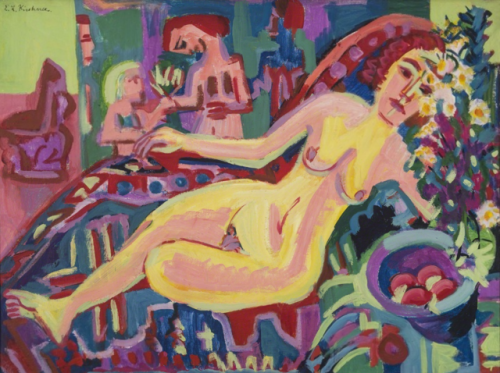 Ernst Kirchner, Nude on Couch, 1924-6.