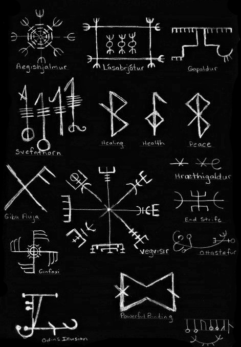 heathenwoods - Icelandic magical staves (sigils) are symbols...