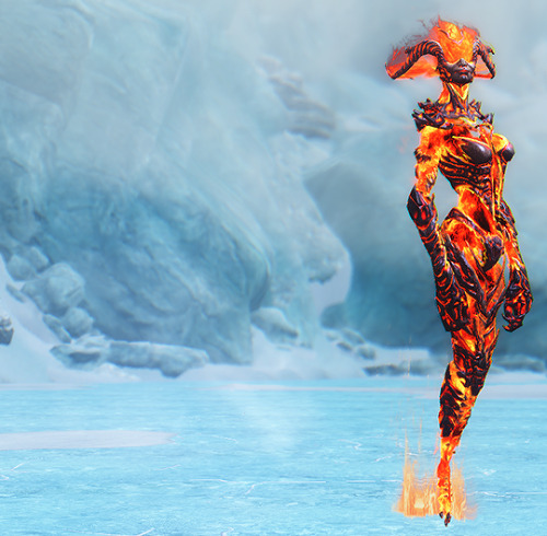 spacerist - Flame Atronachs are a species of Daedra that prefer...