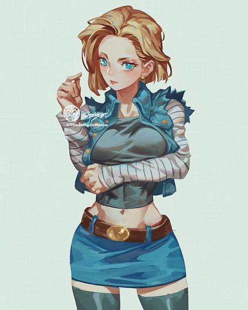 thejettyjetshow - #dailysketch70 #Android18 cleanup. I just gotta...