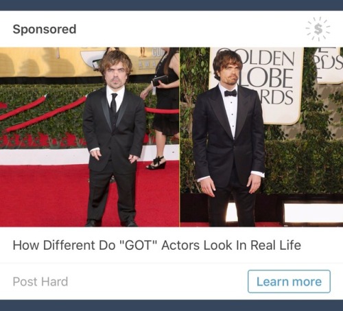 roguesquirrel - is this ad implying peter dinklage has been...