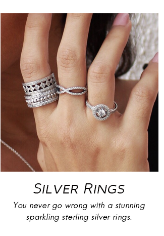 You never go wrong with a stunning sparkling sterling silver rings. 