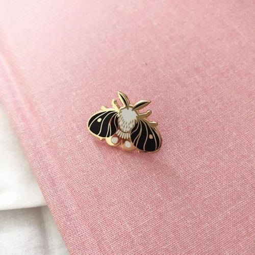 littlealienproducts - Tiny Moth Pin byMinnowAndMoss