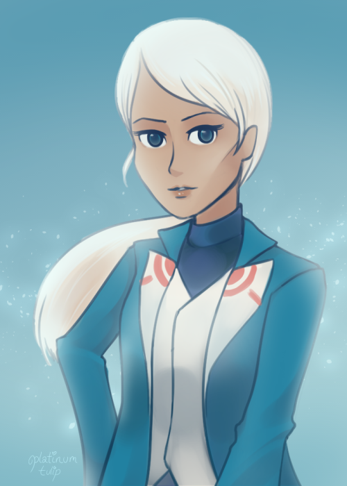 did a quick doodle of my team leader, go team mystic ❄️