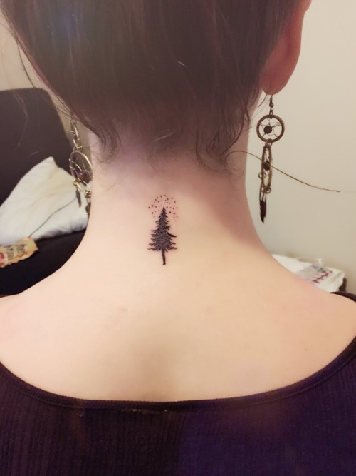 Tree Back Of Neck Tattoo  Tumblr-3462