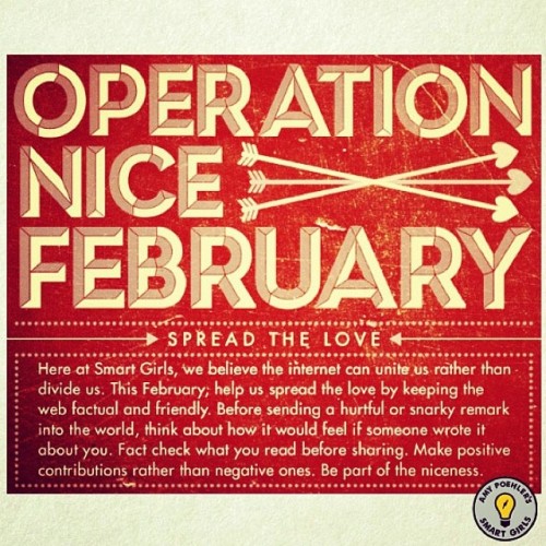 smartgirlsattheparty - Spread positive #love this month (and...
