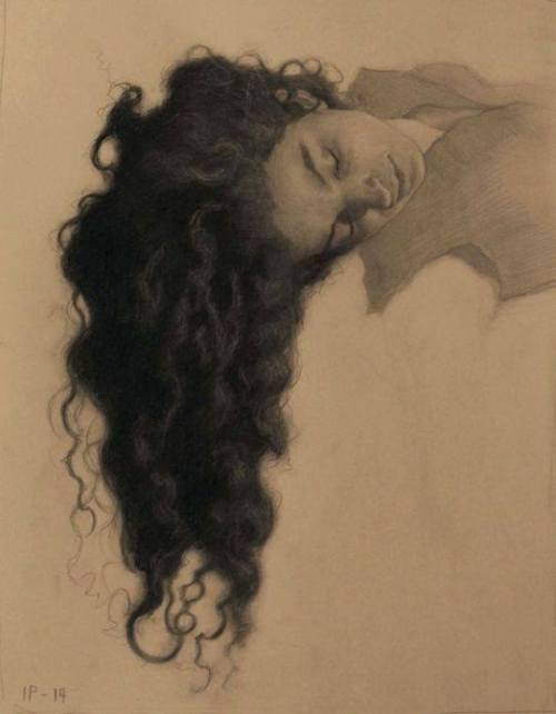 windypoplarsroom - Isaac Pelepko‎“Hair, study of Antonia’s...