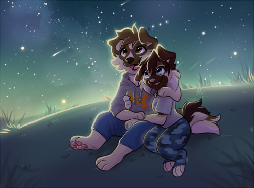 furrywolflover - COM stargazing - by Nekoshiba