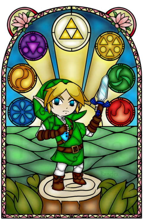 retrogamingblog - Legend of Zelda Stained Glass Stickers made by...