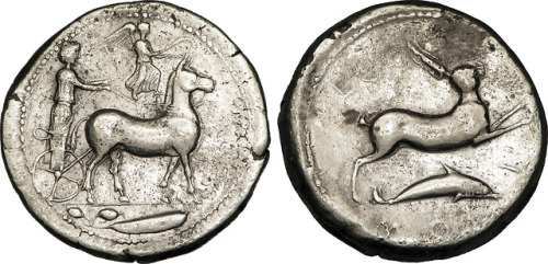 lionofchaeronea - Silver tetradrachm of the Sicilian polis of...