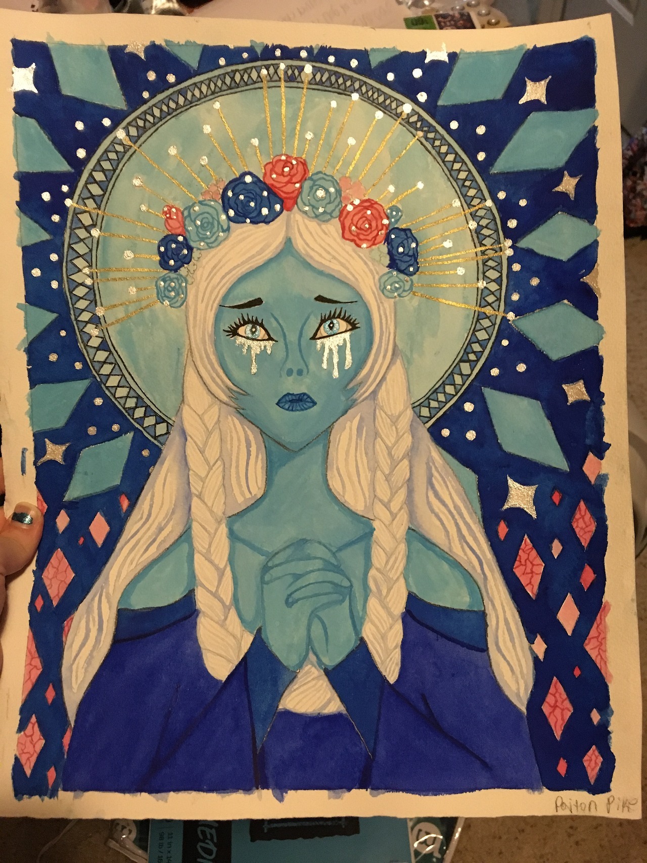In honor of the recent development that the Steven Universe hiatus will finally come to an end, I have decided to post an art nouveau watercolor painting I did of my favorite diamond that I did a few...
