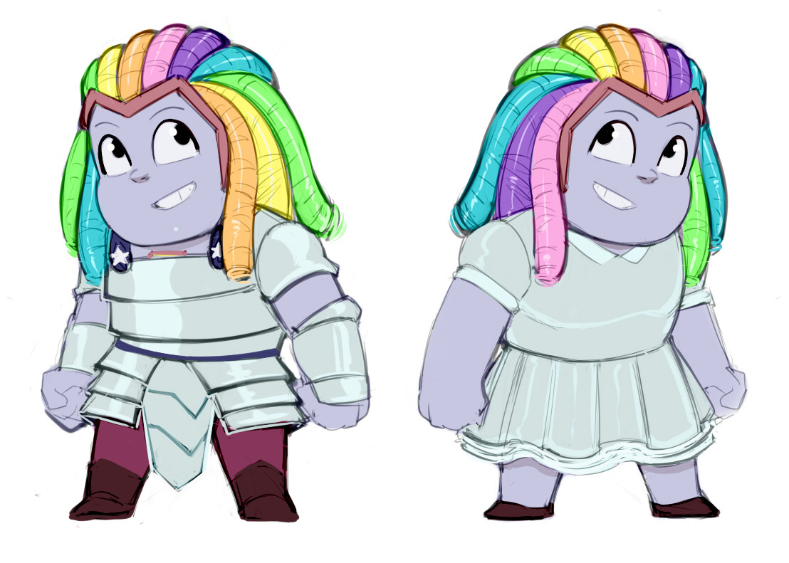 What Bismuth was wearing in the episode VS what I thought she was wearing judging by the small leaked screenshot lol I mean I love her armor but the dress would have been cute still…