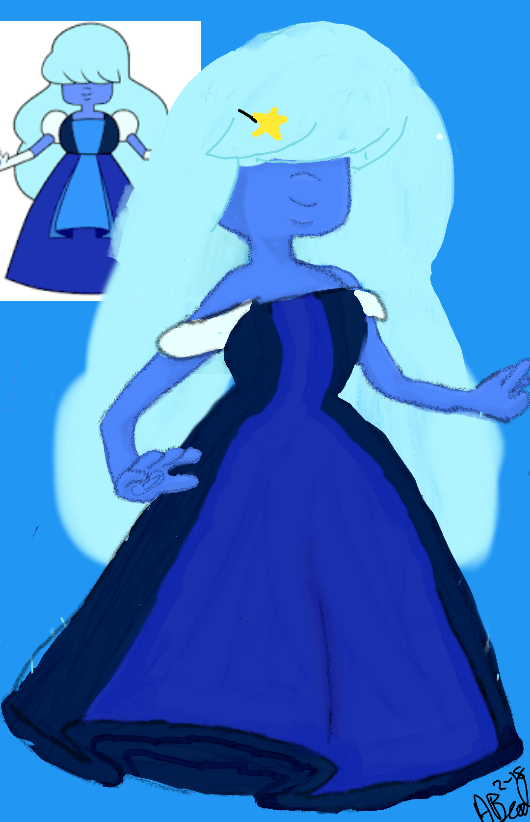 Finished my Sapphire. She’s a little different than the original.