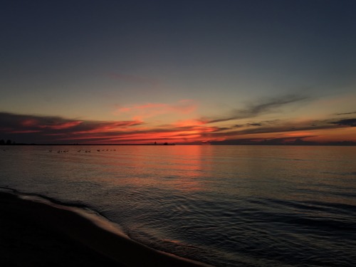 abstractful:Sunset on Lake Superior in Ontonagon, MI
