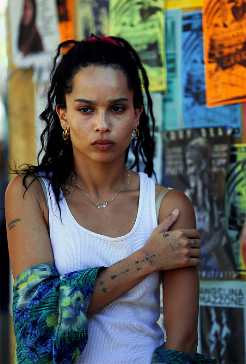 jessicahuangs - Zoë Kravitz on the set of “High Fidelity” in New...