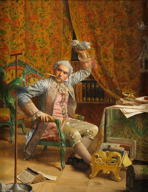 Charles Xavier Harris (1856-1936) - The Troublemaker, oil on...