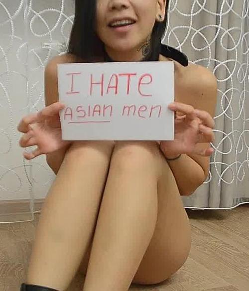 asiangirlsbelongtowhitemen:Stop confusing me with my chink pig...