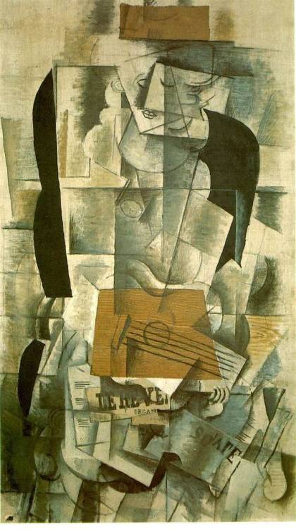 artist-braque - Woman with a Guitar, 1913, Georges BraqueSize - ...