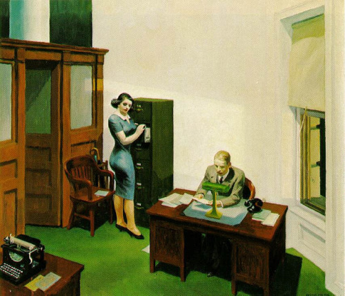 last-picture-show - Edward Hopper, Office at Night, 1940