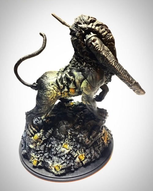 rpgprotip - Painted up my Lion God from Kingdom Death. Probably...