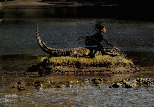 24kblk - naomi in ‘wild things’ by jean-paul goude for harper’s...