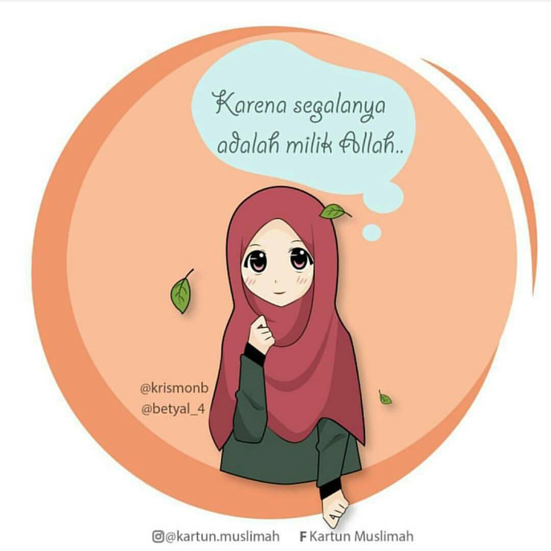 Kartun Muslimah Jilbab Besar  Gambar Kartun