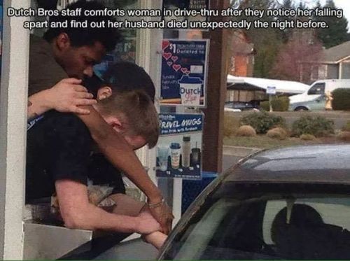 browsedankmemes - Surprisingly wholesome moment at a fast food...