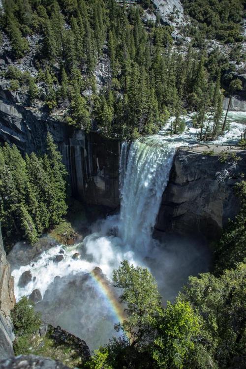 thebeautifuloutdoors - Vernal Fall raging with water, Yosemite...