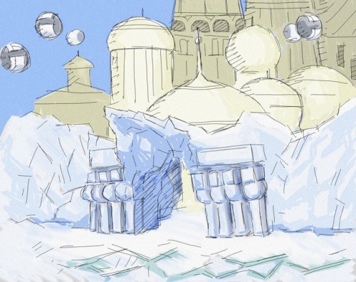 deadmatoro - Ice village concept art for Project Afterman 