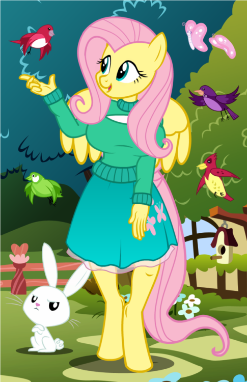 flashequestria - Fluttershy’s outfit took some work, particularly...