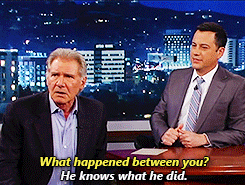 inaromanticalway - Harrison Ford Won’t Answer Star Wars Questions...