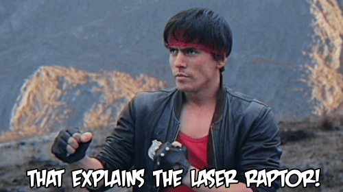 gameraboy - That explains the laser raptor.Kung Fury (2015)