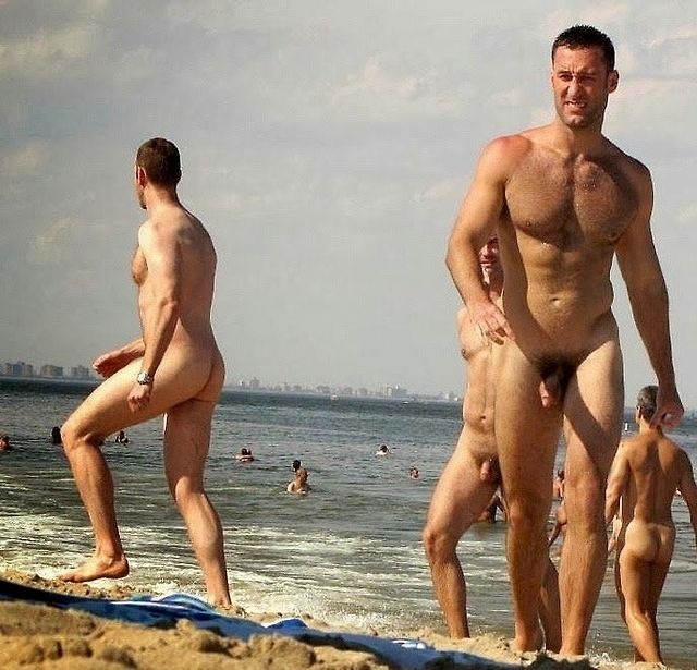 Naked men group