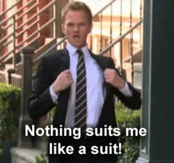 Image result for nothing suits me like a suit gif