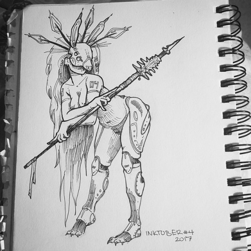 Inktober day 04. Inspired by some kick ass artists today.