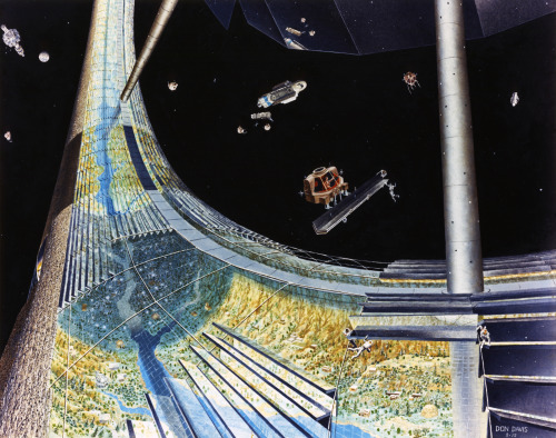 humanoidhistory - 1975 NASA concept art by Don Davis takes us to...
