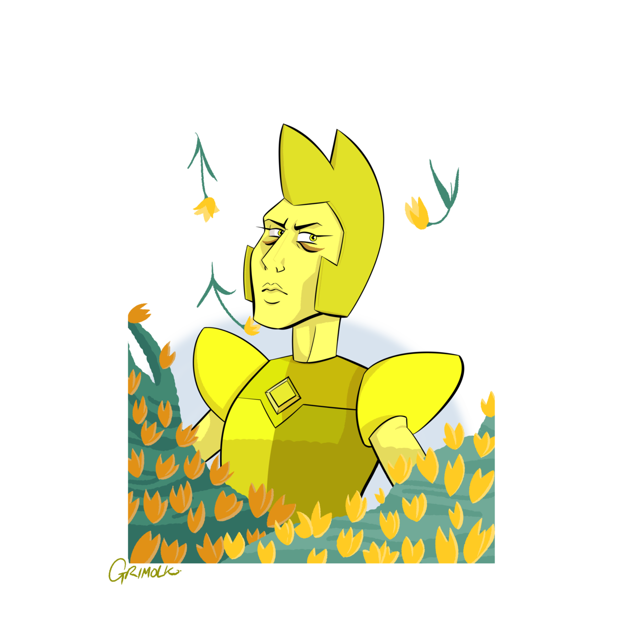 The Diamond Authority & Flowers - I thought I might as well post these drawings here too after that heckin episode just aired! Hope you like them because they were super fun to draw!