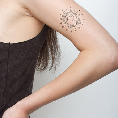 Sun and moon temporary tattoo. Buy here >>>... astronomy;temporary;sun;sun and moon;moon