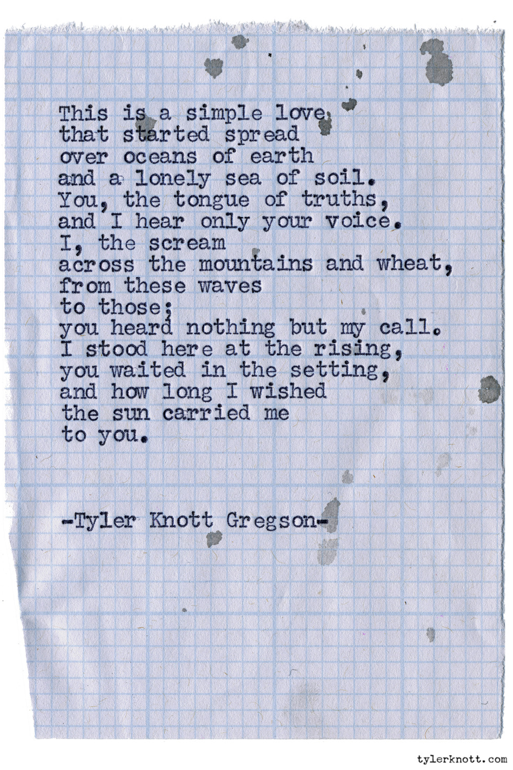Tyler Knott Gregson — Typewriter Series #1201 by Tyler Knott Gregson...