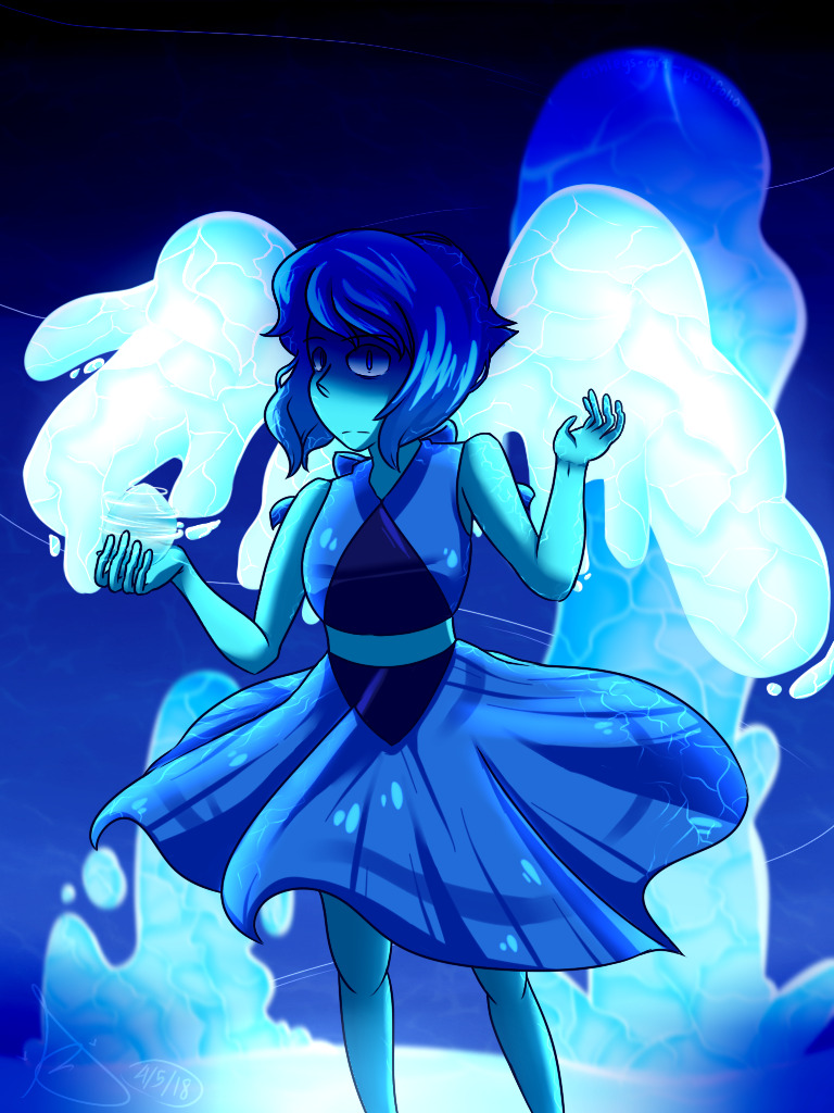 Since I was practicing with water the other day, I wanted to work on it a little more with drawing Lapis. Haven’t drawn any SU characters yet so yeah.