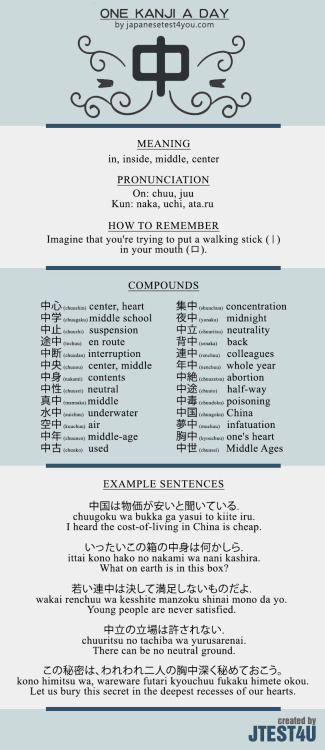 japanesetest4you - Learn one Kanji a day with infographic - ...