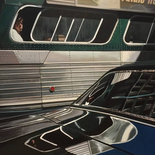 joeinct - Bus with Reflection of Flatiron Building, Painting by...