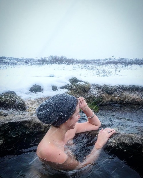 Soaking on IcelandlikealocaltravelGetting dusted in snow while...