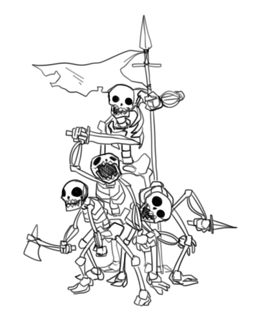 Pile of questionably dangerous skeletons