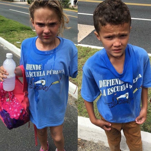 productofpuertorico - Even kids were victims of Tear Gas fired by Police in today’s Strike. Some