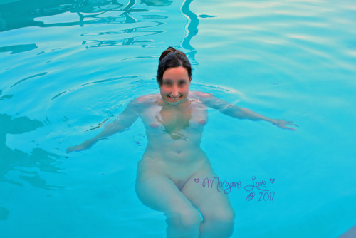 Morgane enjoying a naked swim
