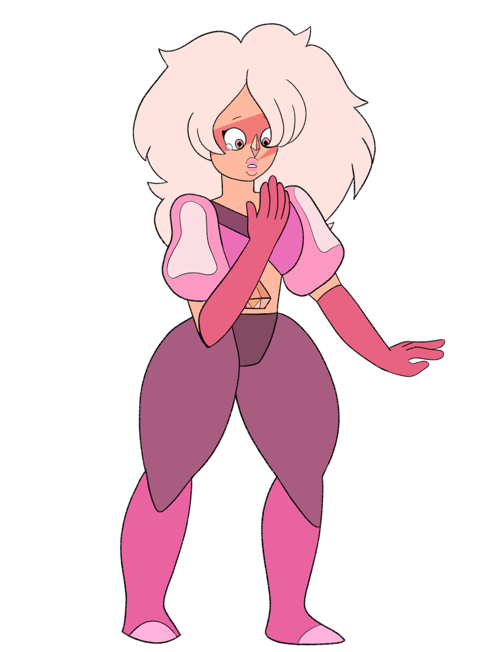 Jasper and Pink Diamond fusion Peach aventurine? Plus bonus drawing cause I love them so much