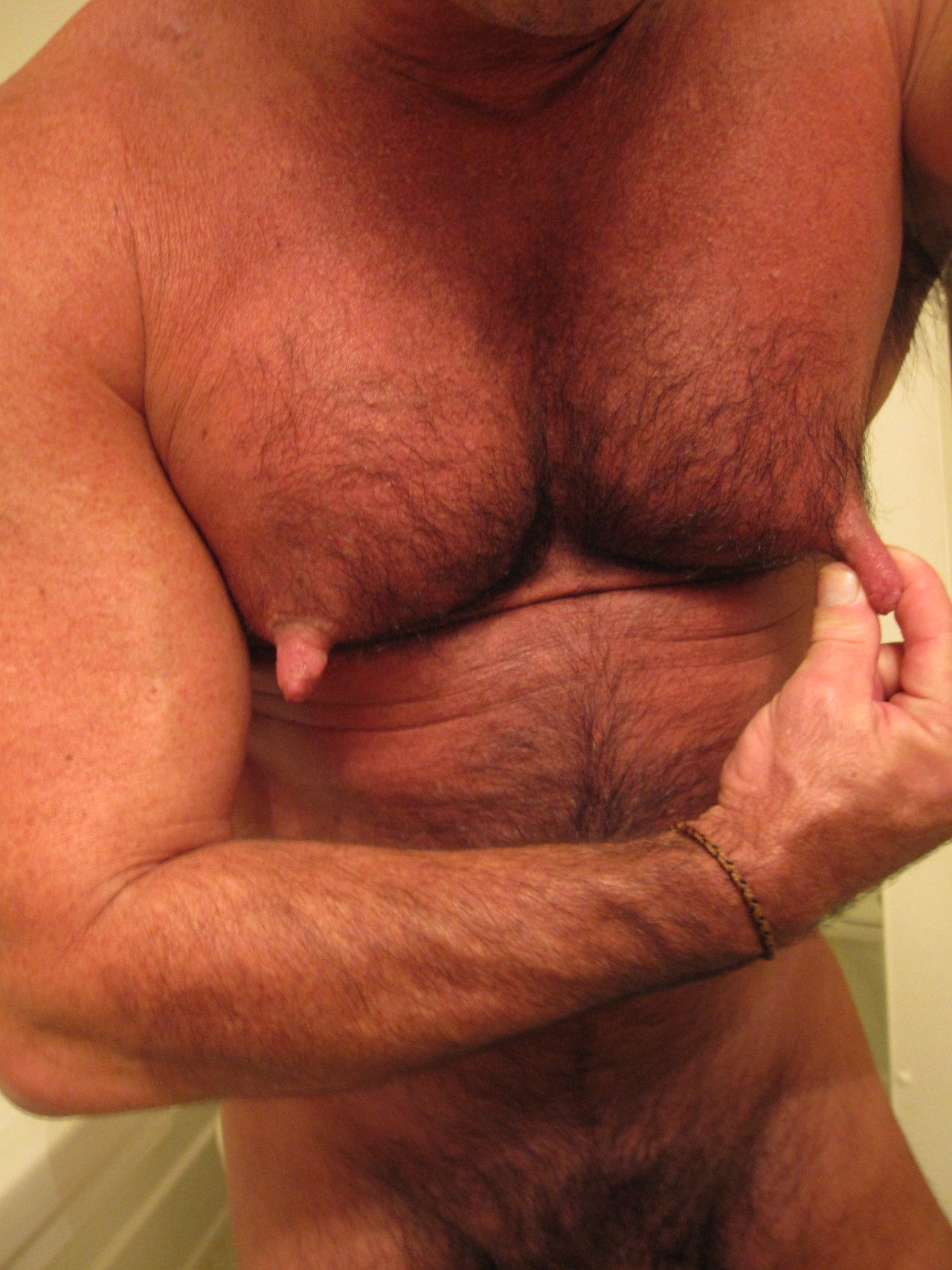 Gay male nipples chest